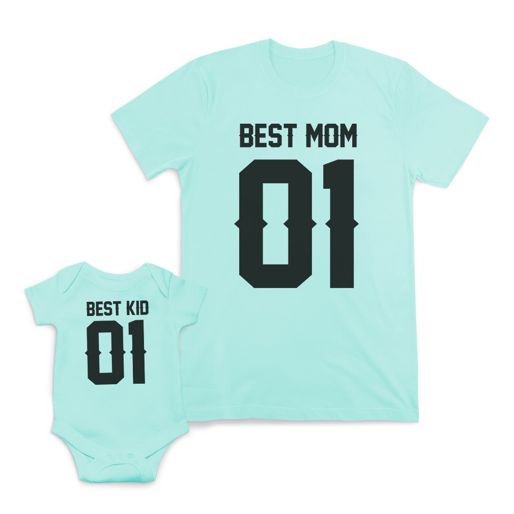 Mom and Baby Matching Outfits Best Kid Mum Mom Mother 01 Cotton Match Clothes - Picture 7 of 9