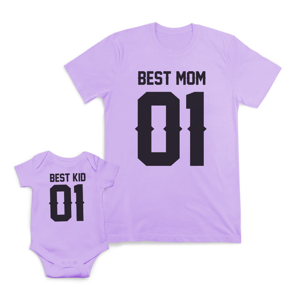 Mom and Baby Matching Outfits Best Kid Mum Mom Mother 01 Cotton Match Clothes - Picture 8 of 9