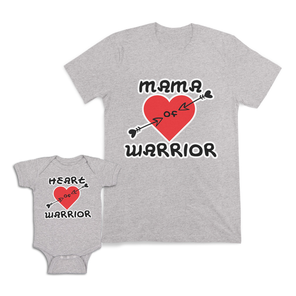 Mom and Baby Matching Outfits Mama Heart of Warrior Heart Arrow Match Clothes - Picture 9 of 9