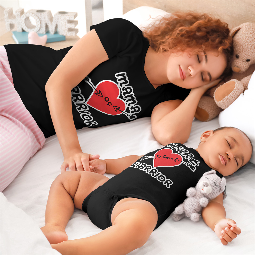 Mom and Baby Matching Outfits Mama Heart of Warrior Heart Arrow Match Clothes - Picture 2 of 9