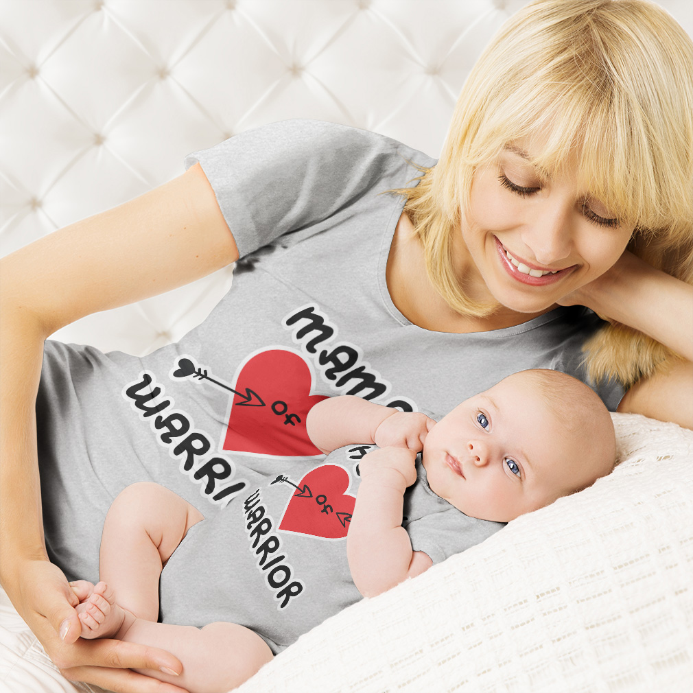 Mom and Baby Matching Outfits Mama Heart of Warrior Heart Arrow Match Clothes - Picture 3 of 9