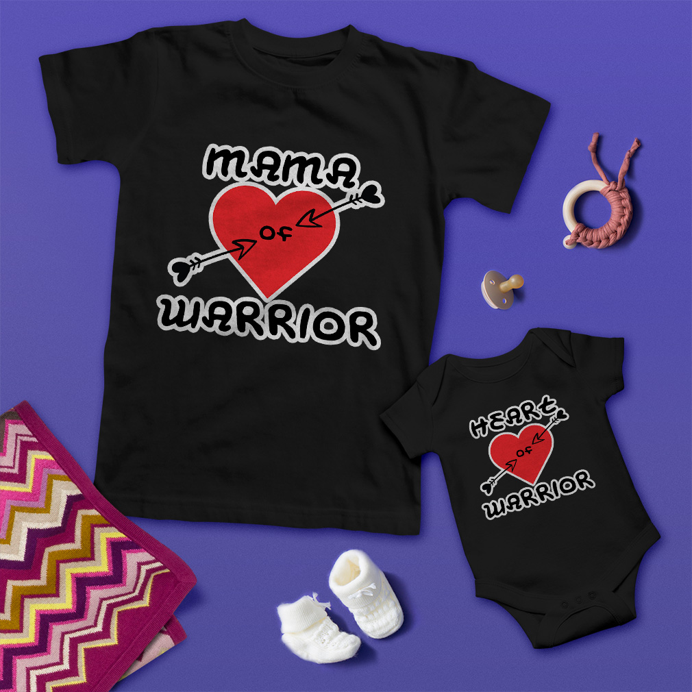 Mom and Baby Matching Outfits Mama Heart of Warrior Heart Arrow Match Clothes - Picture 4 of 9